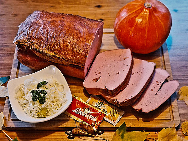 Leverkaas & crème van pompoensoep